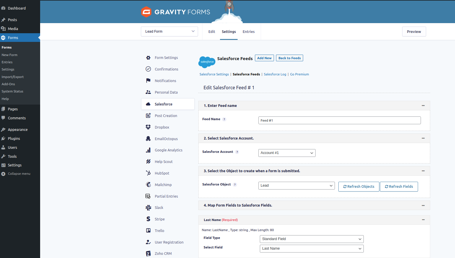 How to connect gravity forms to Salesforce in 8 steps