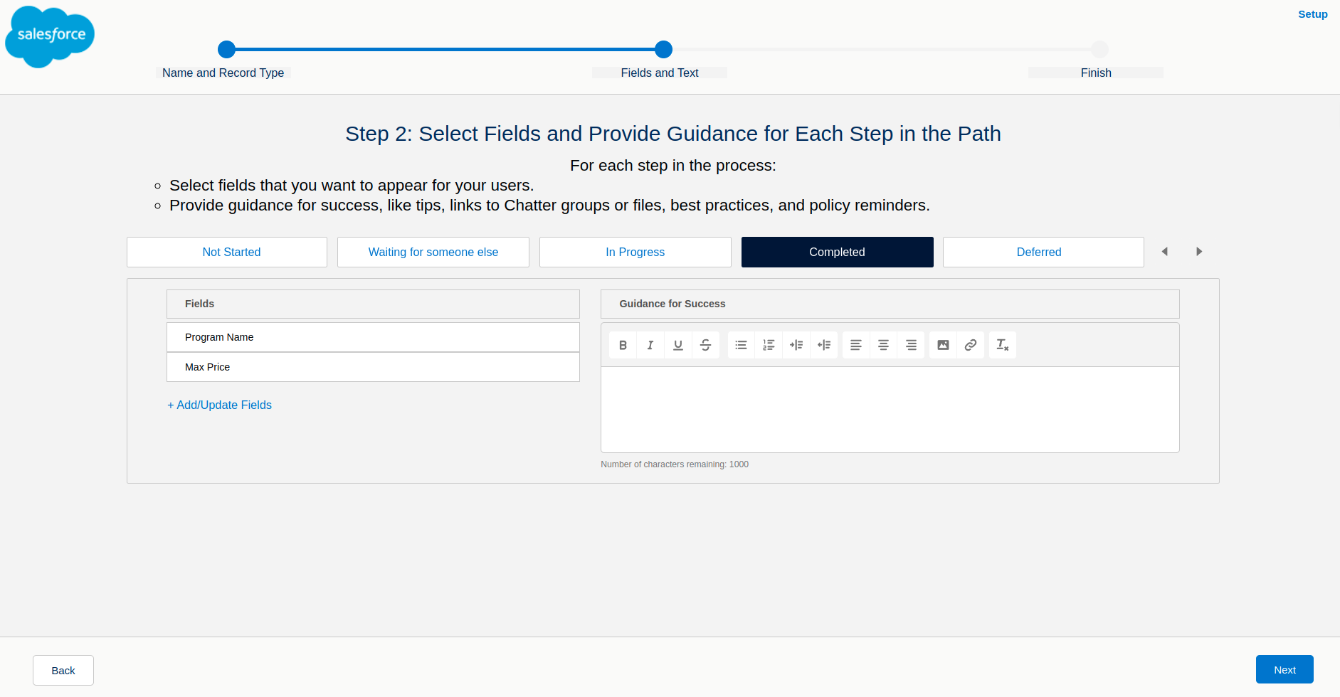 configure path