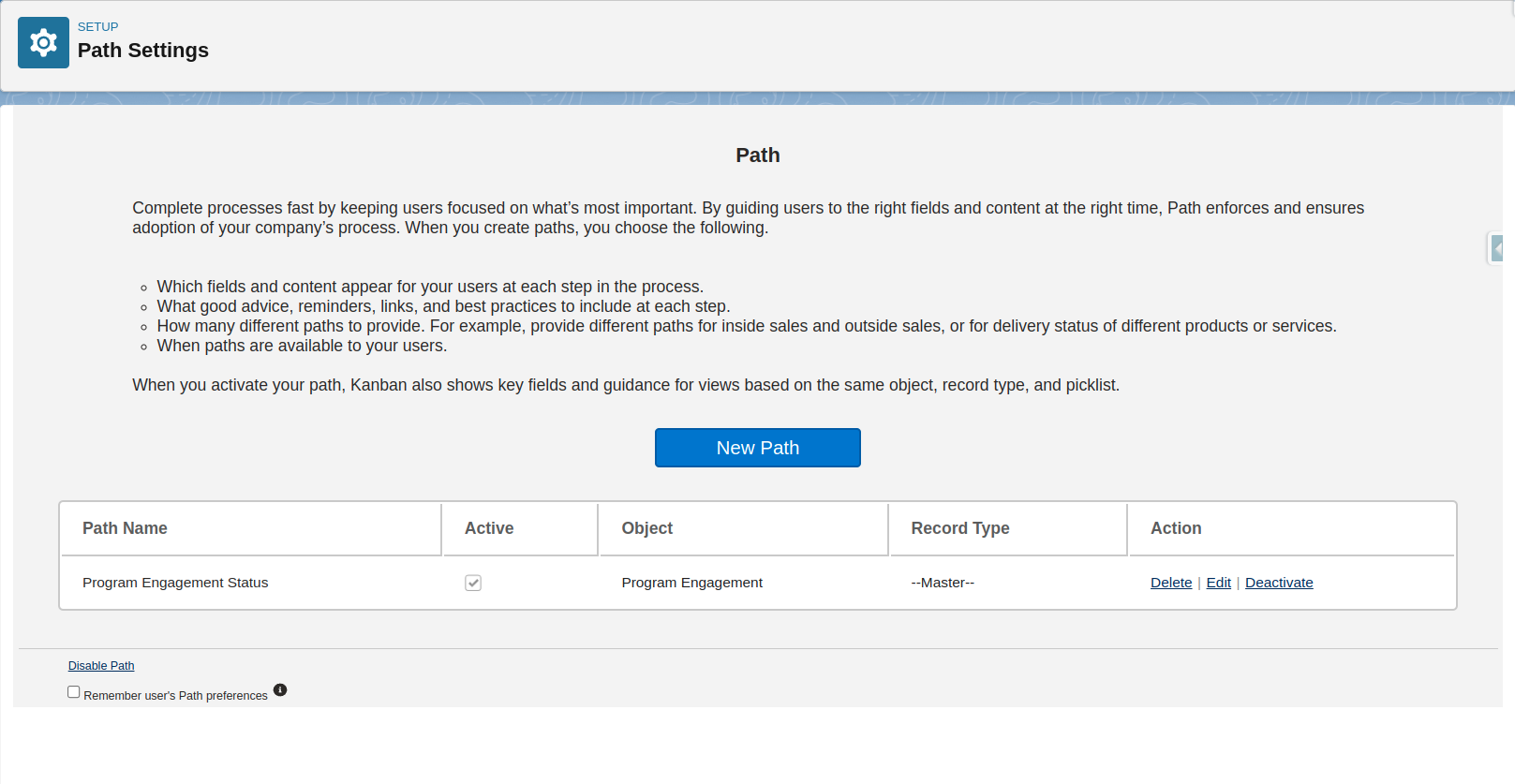 create new sales path