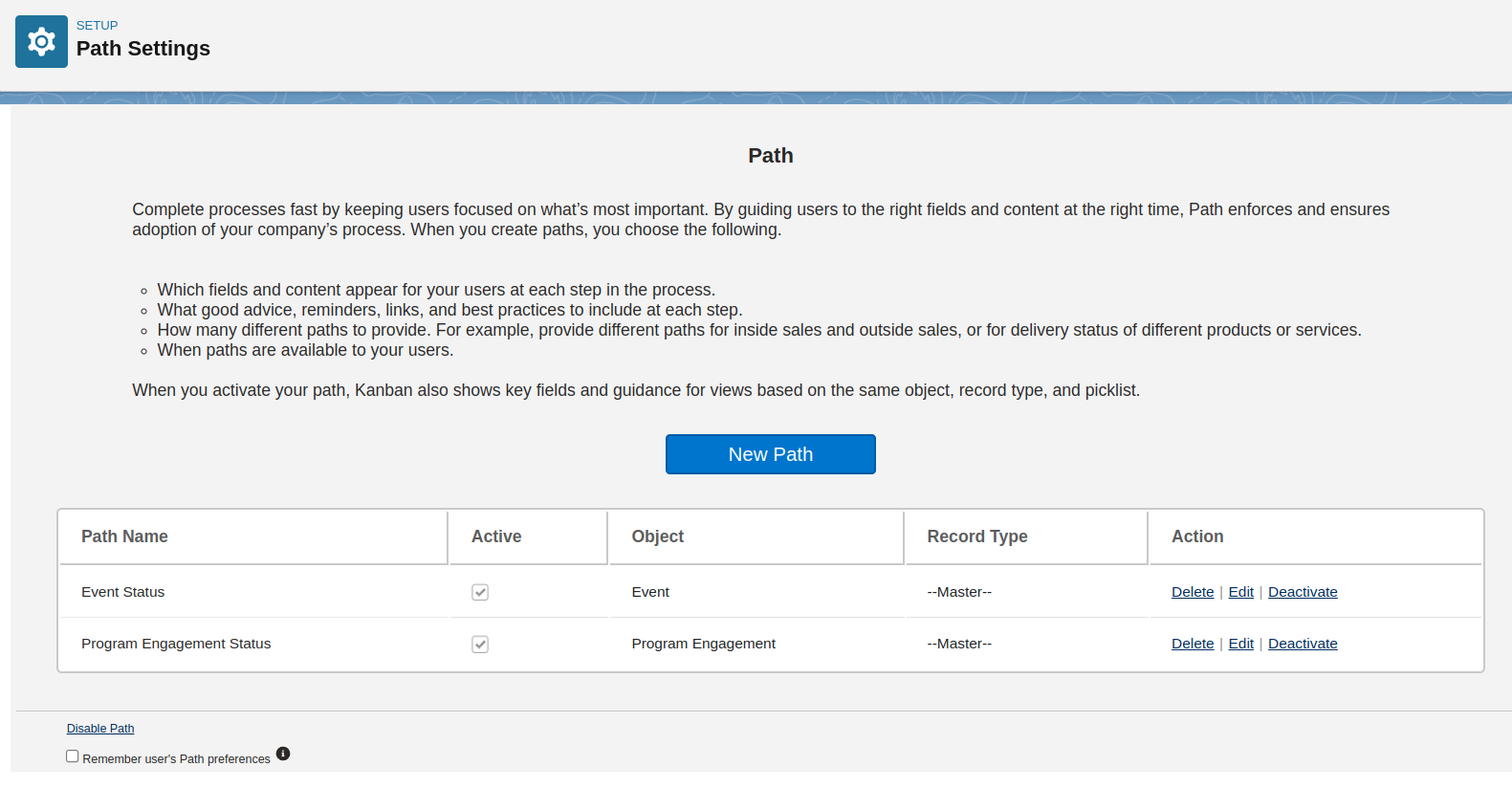 path created