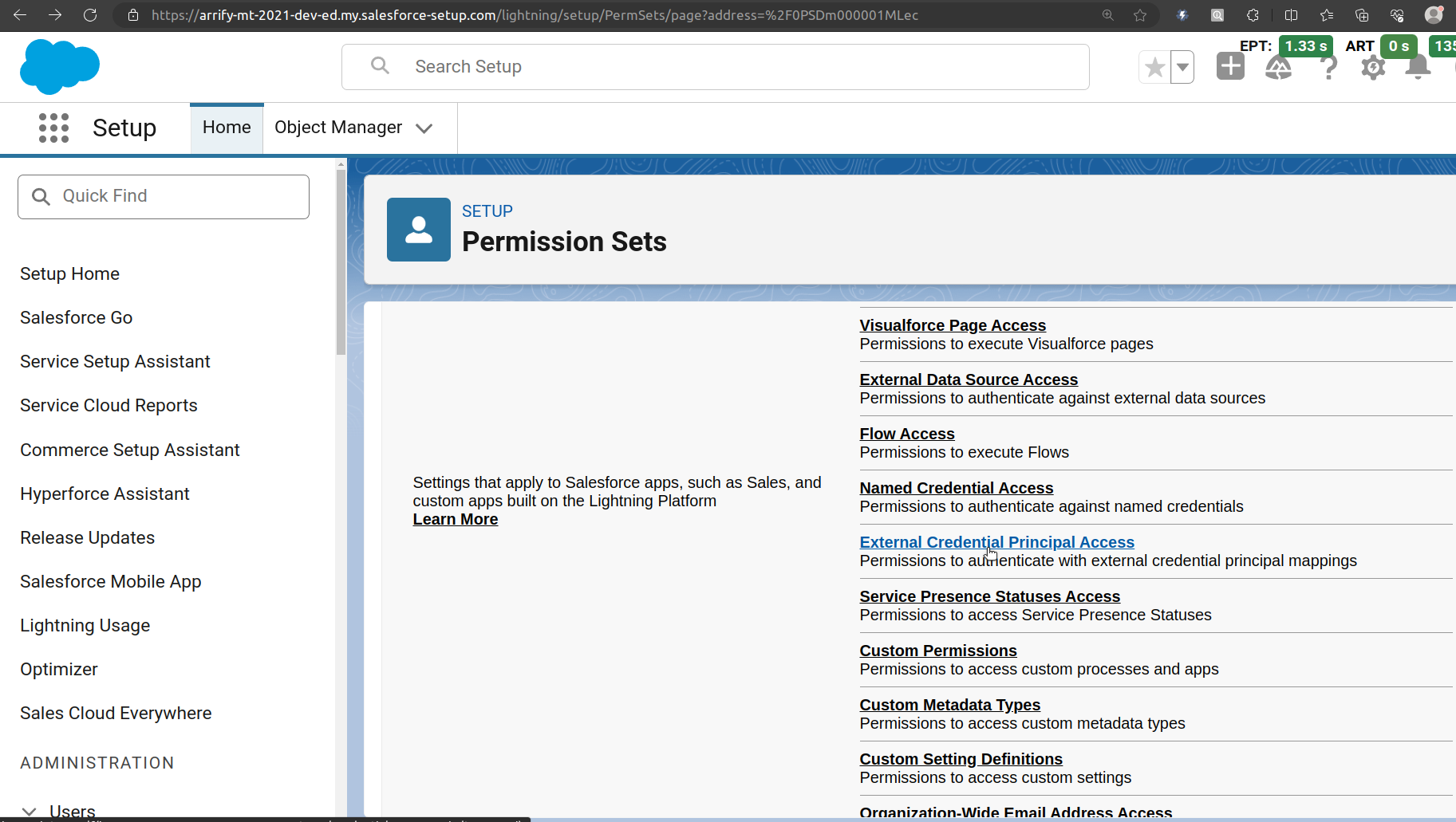 External Credential Principal Access